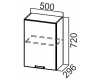 Шкаф навесной Ш500 (Лаура)