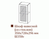 Шкаф навесной Ш350с (Волна)