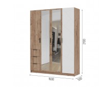 Шкаф 4 Орегон (Стендмебель)