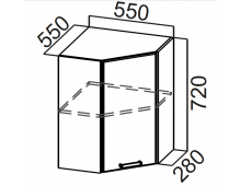 Шкаф навесной Ш550у/Н720 (Классика)