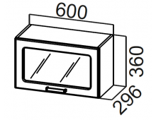Шкаф навесной ШГ600с/Н360 (Прованс)