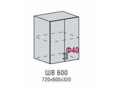 Шкаф верхний ШВД 600 с декором (Терра)