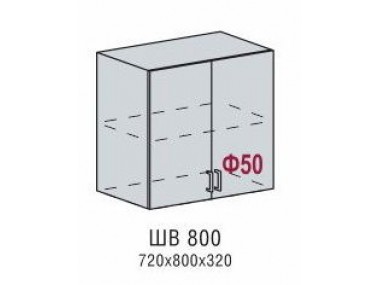 Шкаф верхний ШВ 800 (Валерия Софт/Металлик)