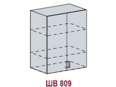 Шкаф верхний ШВ 809 (Валерия Софт/Металлик)