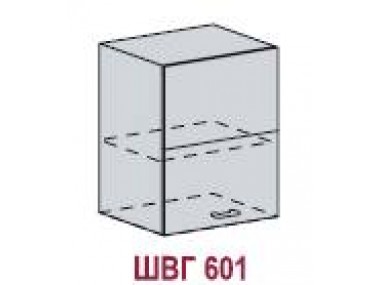 Шкаф верхний ШВГ 601 (Валерия Софт/Металлик)