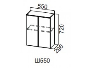 Шкаф навесной Ш550/Н720 (Модерн NEW)