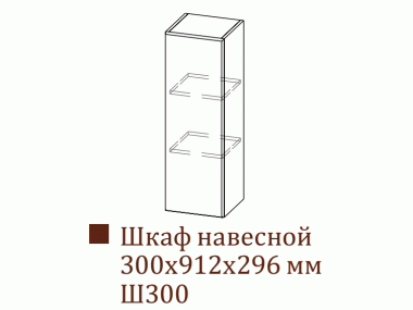 Шкаф навесной Ш300/Н912 (Вектор)