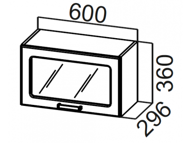 Шкаф навесной ШГ600с/Н360 (Прованс)