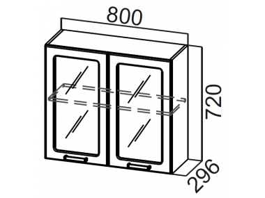 Шкаф навесной Ш800с/H720 (Классика)